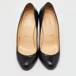 Christian Louboutin Black Leather Ron Ron Pumps Size 37