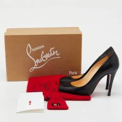 Christian Louboutin Black Leather Ron Ron Pumps Size 37