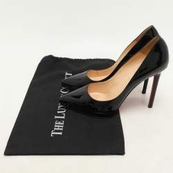 Christian Louboutin Black Patent Leather Pigalle Plato Pumps Size 39.5