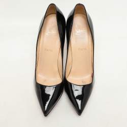 Christian Louboutin Black Patent Leather Pigalle Plato Pumps Size 39.5