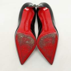 Christian Louboutin Black Patent Leather Pigalle Plato Pumps Size 39.5