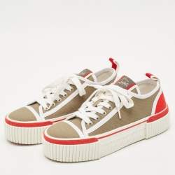 Christian Louboutin Multicolor Canvas Pedro Sneakers Size 38.5