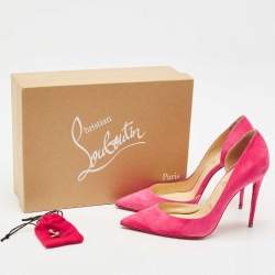 Christian Louboutin Pink Suede Iriza D'orsay Pumps Size 38