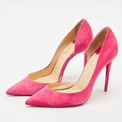 Christian Louboutin Pink Suede Iriza D'orsay Pumps Size 38