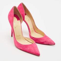 Christian Louboutin Pink Suede Iriza D'orsay Pumps Size 38
