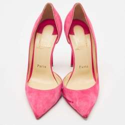 Christian Louboutin Pink Suede Iriza D'orsay Pumps Size 38