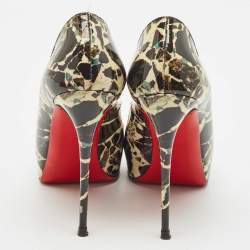Christian Louboutin Black Carrara Specchio Patent Leather New Very Prive Pumps Size 39