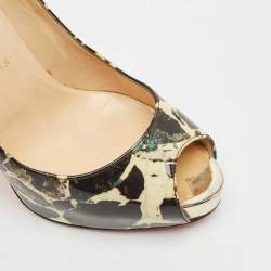 Christian Louboutin Black Carrara Specchio Patent Leather New Very Prive Pumps Size 39