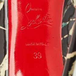 Christian Louboutin Black Carrara Specchio Patent Leather New Very Prive Pumps Size 39