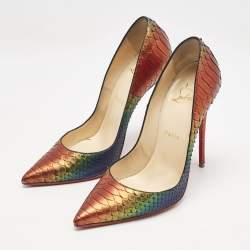 Christian Louboutin Multicolor Python So Kate Pumps Size 38