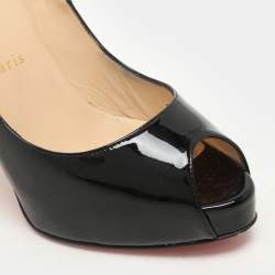Christian Louboutin Black Patent Leather New Prive Pumps Size 38.5