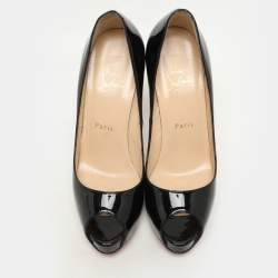 Christian Louboutin Black Patent Leather New Prive Pumps Size 38.5