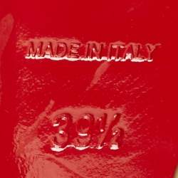 Pre Owned حذاء كعب عالي كريستيان لوبوتان جلد لامع متعدد الألوان حزام خلفي ليدي مقاس 39.5