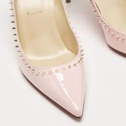 Pre Owned Christian Louboutin Pink Patent Leather Anjalina Pumps Size 38