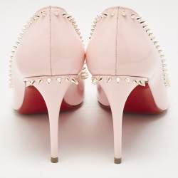 Pre Owned Christian Louboutin Pink Patent Leather Anjalina Pumps Size 38