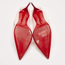 Pre Owned Christian Louboutin Pink Patent Leather Anjalina Pumps Size 38
