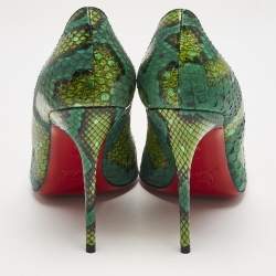 Christian Louboutin Green Python Corneille Pumps Size 38