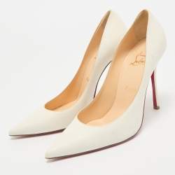 Christian Louboutin Off White Leather So Kate Pumps Size 39