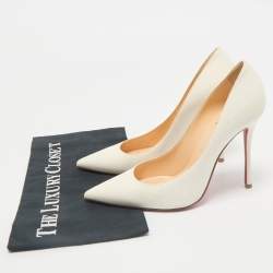 Christian Louboutin Off White Leather So Kate Pumps Size 39