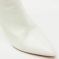 Christian Louboutin White Leather So Kate Ankle Length Boots Size 35.5