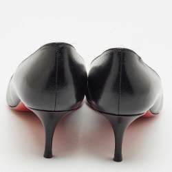 Christian Louboutin Black/Cream Patent Leather and PVC 17th floor Pumps Size 41