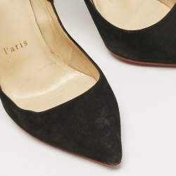 Christian Louboutin Black Suede Victorina Flame Pumps Size 36.5