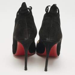 Christian Louboutin Black Suede Victorina Flame Pumps Size 36.5