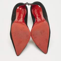 Christian Louboutin Black Suede Victorina Flame Pumps Size 36.5