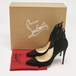 Christian Louboutin Black Suede Victorina Flame Pumps Size 36.5