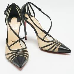 Christian Louboutin Black Leather Theodorella Pumps Size 38.5