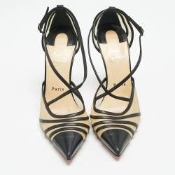 Christian Louboutin Black Leather Theodorella Pumps Size 38.5