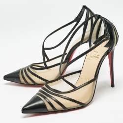 Christian Louboutin Black Leather Theodorella Pumps Size 38.5