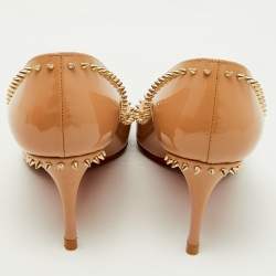 Christian Louboutin Beige Patent Leather Anjalina Pumps Size 35.5