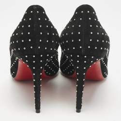 Christian Louboutin Black Suede Pigalle Follies Pumps Size 39.5