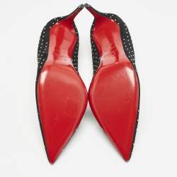 Christian Louboutin Black Suede Pigalle Follies Pumps Size 39.5