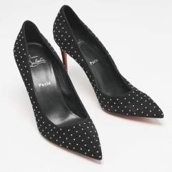 Christian Louboutin Black Suede Pigalle Follies Pumps Size 39.5