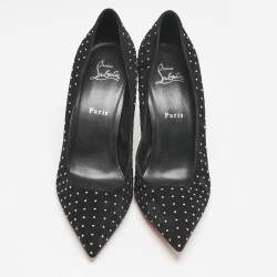 Christian Louboutin Black Suede Pigalle Follies Pumps Size 39.5