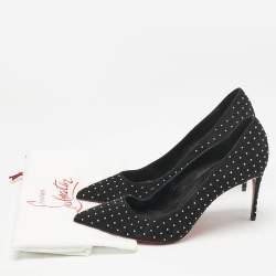 Christian Louboutin Black Suede Pigalle Follies Pumps Size 39.5