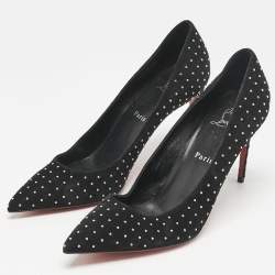 Christian Louboutin Black Suede Pigalle Follies Pumps Size 39.5