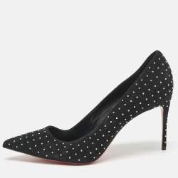 Christian Louboutin Black Suede Pigalle Follies Pumps Size 39.5