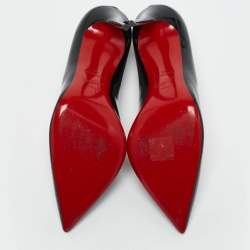 Pre Owned Christian Louboutin Black Patent Leather Hot Chick Pointed Toe Pumps Size 41