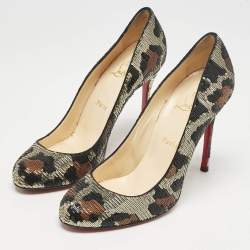 Christian Louboutin Multicolor Camo Sequins Ron Ron Pumps Size 39.5