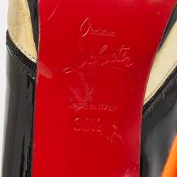 Pre Owned Christian Louboutin Multicolor Patent Leather Astrogirl Pumps Size 38.5