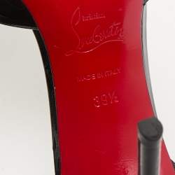 Christian Louboutin Black Patent Leather J String T-Strap Pumps Size 39.5