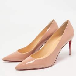Christian Louboutin Beige Patent Leather Kate Pumps Size 41