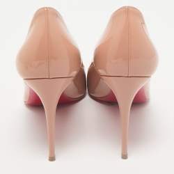 Christian Louboutin Beige Patent Leather Kate Pumps Size 41