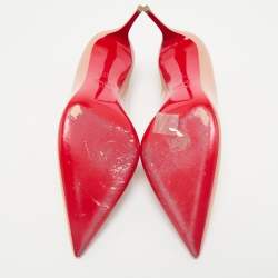 Christian Louboutin Beige Patent Leather Kate Pumps Size 41