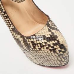 Christian Louboutin Two Tone Python Leather Lady Daf Pumps Size 39