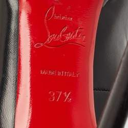 Christian Louboutin Black Leather Pigalle Plato Pointed Toe Pumps Size 37.5