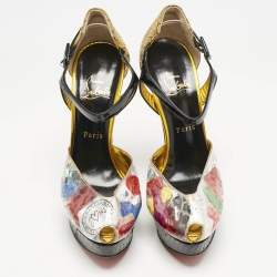 Christian Louboutin Multicolor PVC No. 299 Trash Platform Pumps Size 39.5